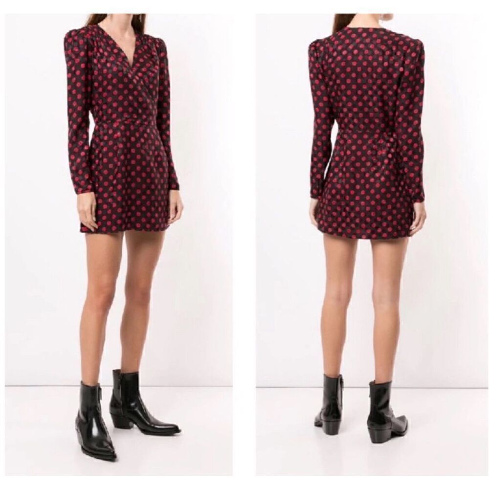 NWT Re/Done Polka Dot 80s Silk Dress Size XS